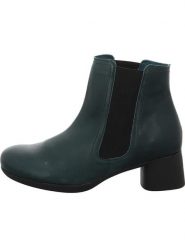 Think! Skórzane botki w kolorze granatowym rozmiar: 39. Niebieskie botki Think!, bez wzorów, bez obcasa, bez zapięcia. Za 359.32 zł.