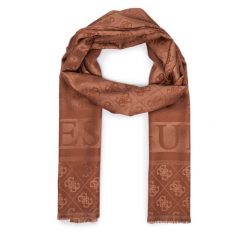 Szal Guess. Brązowe szaliki Guess, z aplikacjami. Za 194.99 zł.