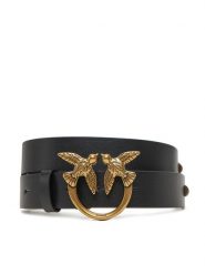 PINKO Pasek Damski Love Berry H3 Belt 20251 PLT01 100125 A2CB Czarny. Czarne paski Pinko, bez wzorów, ze skóry. Za 489.99 zł.
