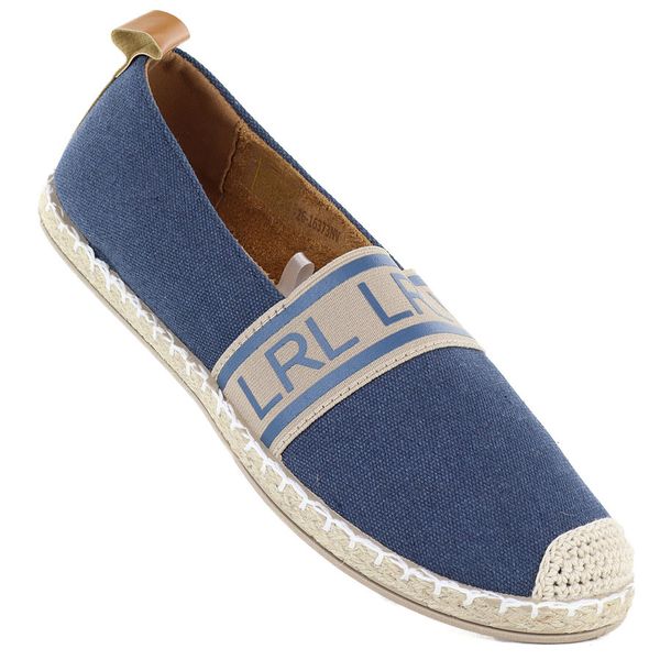 Półbuty damskie espadryle niebieskie Potocki PY16373. Niebieskie espadryle POTOCKI, bez wzorów, z tkaniny, bez obcasa, bez zapięcia. Za 41.99 zł.