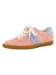 Paul Green Skórzane sneakersy w kolorze jasnoróżowo-błękitnym rozmiar: 38. Niebieskie trampki Paul Green, bez wzorów, bez zapięcia. Za 379.50 zł.