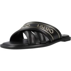 Sandały LIU-JO EX01 IRENE SLIPPER Czarny. Czarne sandały Liu Jo, bez wzorów, z syntetyku, sportowe, bez obcasa, bez zapięcia. Za 440.99 zł.