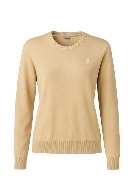 U.S. Polo Assn. Sweter w kolorze beżowym rozmiar: S. Brązowe swetry U.S. Polo Assn., s, bez wzorów, z bawełny, bez ramiączek. Za 199.95 zł.