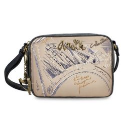 Beżowa Torebka Anekke Stylowa Damska Listonoszka. Brązowe listonoszki Anekke, z aplikacjami, eleganckie, na ramię, zdobione, bez dodatków. Za 339.00 zł.