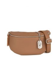 Anna Morellini Skórzana saszetka "Berenice" w kolorze beżowym - 25 x 14 x 1 cm rozmiar: onesize. Brązowe torby na ramię Anna Morellini, bez wzorów, z materiału, sportowe, przez ramię, bez dodatków. Za 192.79 zł.