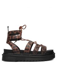 REPLAY Sandały GWF6L.000.C0003S Brązowy ciemny. Brązowe sandały Replay, bez wzorów, ze skóry, bez obcasa, na płaskiej podeszwie, bez zapięcia. Za 399.99 zł.