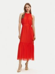 Haveone Sukienka letnia AFF-N004 Pomarańczowy Loose Fit. Brązowe sukienki Haveone, na lato, s, bez wzorów, z wiskozy, bez kołnierzyka, bez ramiączek. Za 359.99 zł.