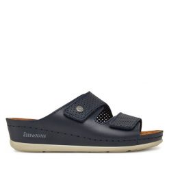 Klapki Dr. Brinkmann. Niebieskie klapki Dr. Brinkmann, bez wzorów, bez obcasa. Za 279.99 zł.