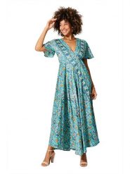 Aller Simplement Sukienka w kolorze turkusowym rozmiar: 38/40. Niebieskie sukienki Aller Simplement, bez wzorów, bez kołnierzyka, bez ramiączek, maxi. Za 78.99 zł.