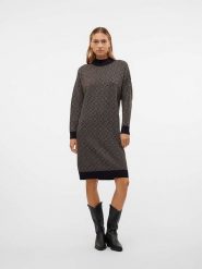 Vero Moda Sukienka dzianinowa w kolorze czarnym rozmiar: S. Czarne sukienki Vero Moda, na co dzień, s, bez wzorów, z dzianiny, bez kołnierzyka, bez ramiączek, midi, proste. Za 184.89 zł.