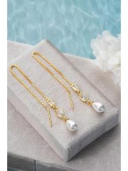 Heliophilia Pozłacane kolczyki z cyrkoniami i perłami rozmiar: onesize. Białe kolczyki Heliophilia, z cyrkonią, pozłacane, z zapięciem typu bigiel. Za 135.17 zł.