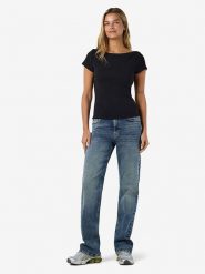 Noisy may Koszulka "Maya" w kolorze czarnym rozmiar: L. Czarne bluzki Noisy may, l, bez wzorów, z bawełny, bez kołnierzyka, bez ramiączek. Za 74.81 zł.