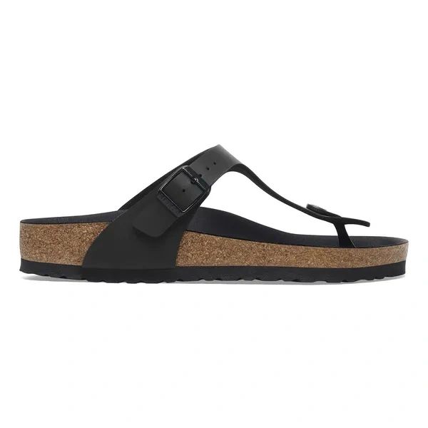 Birkenstock Gizeh BF Triples Black Japonki damskie. Czarne klapki Birkenstock, bez wzorów, z jeansu, bez obcasa. Za 369.99 zł.