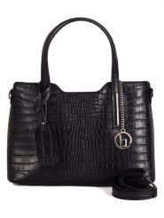 Lia Biassoni Skórzana torebka "Acco" w kolorze czarnym - 32 x 22 x 12 cm rozmiar: onesize. Czarne torby na ramię Lia Biassoni, bez wzorów, z materiału, na ramię, bez dodatków. Za 301.64 zł.