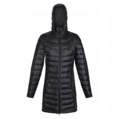 Płaszcz turystyczny przejściowy damski Andel III Regatta pikowany. Czarne płaszcze Regatta, l, bez wzorów, z puchu, bez kaptura. W wyprzedaży za 332.40 zł.