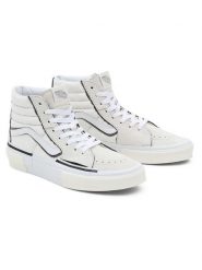 Vans Sneakersy "SK8-Hi Reconstruct" w kolorze biało-czarno-kremowym rozmiar: 38. Białe trampki Vans, bez wzorów, za kostkę, bez zapięcia. Za 158.47 zł.