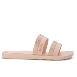 Klapki damskie Ipanama 83649 MESH SLIDE FEM. Czerwone klapki Ipanema, bez wzorów, z materiału, bez obcasa. Za 89.00 zł.