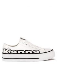 Kappa Trampki YL201409 Biały. Białe trampki Kappa, bez wzorów, z materiału, bez zapięcia. Za 99.99 zł.