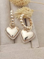 Luja Bijoux Pozłacane kolczyki-kreole z cyrkoniami rozmiar: onesize. Żółte kolczyki Luja Bijoux, z cyrkonią, pozłacane. Za 81.45 zł.