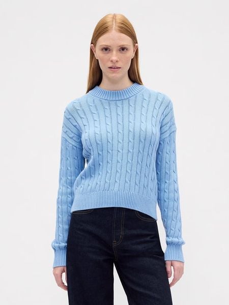 GAP Sweter w kolorze błękitnym rozmiar: XXL. Niebieskie swetry GAP, xxl, bez wzorów, z bawełny, bez ramiączek. Za 84.60 zł.