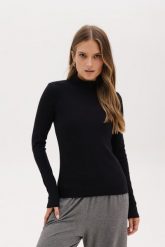 BLUZKA AMY CZARNA L - Flawless. Czarne bluzki Flawless, l, bez wzorów, z bawełny, biznesowe, bez kołnierzyka, bez ramiączek. Za 186.15 zł.