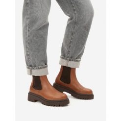 Sztyblety G-Star. Brązowe botki G-Star, bez wzorów, bez obcasa, na płaskiej podeszwie, bez zapięcia. Za 479.99 zł.