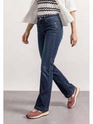 Street One Dżinsy - Bootcut fit - w kolorze granatowym rozmiar: W26/L30. Niebieskie jeansy Street One, l, z aplikacjami. Za 174.95 zł.