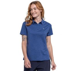 Koszulka polo damska Schöffel Circ Tauron. Niebieskie koszulki polo Schöffel, bez wzorów, bez kołnierzyka, bez ramiączek. Za 269.99 zł.