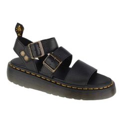 Sandały Dr. Martens Gryphon Quad Platform W DM25720001 czarne. Czarne sandały bez wzorów, z materiału, bez obcasa, na szpilce, bez zapięcia. Za 995.98 zł.