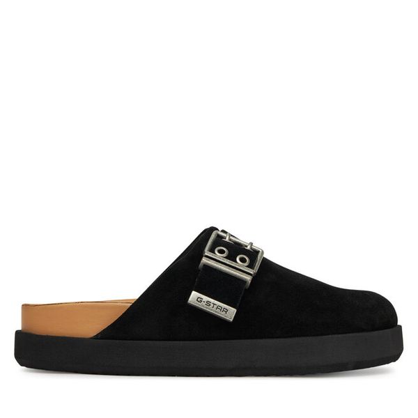 Klapki G-Star. Czarne klapki G-Star, bez wzorów, bez obcasa. Za 379.99 zł.