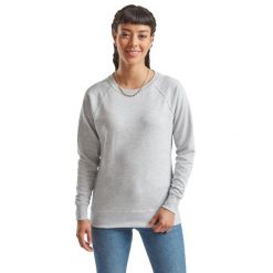 Lekka Bluza Raglanowa Dla Kobiet. Szare bluzy FRUIT OF THE LOOM, s, bez wzorów, bez kaptura. Za 85.99 zł.