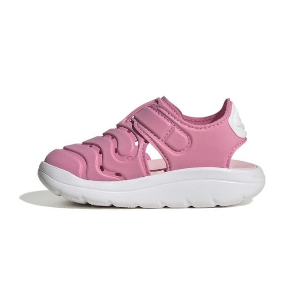 Sandały ADIDAS WATER Rose. Czerwone sandały Adidas, bez wzorów, z tkaniny, bez obcasa, bez zapięcia. Za 129.00 zł.