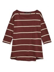 Vero Moda Bluzka w kolorze brązowym rozmiar: XS. Brązowe bluzki Vero Moda, xs, bez wzorów, z bawełny, bez kołnierzyka, bez ramiączek. Za 52.55 zł.