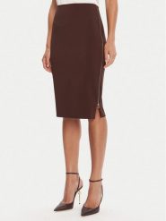 Rinascimento Spódnica ołówkowa CFC0125230003 Brązowy Slim Fit. Brązowe spódnice Rinascimento, xs, bez wzorów, z syntetyku, ołówkowe. Za 359.99 zł.