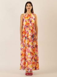 APART Sukienka w kolorze różowo-żółtym rozmiar: 40. Różowe sukienki Apart, na co dzień, bez wzorów, z tkaniny, bez kołnierzyka, bez ramiączek, maxi, proste. Za 282.99 zł.