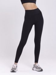 Onamaste Legginsy sportowe "Suzanna" w kolorze czarnym rozmiar: S/M. Czarne legginsy Onamaste, m, bez wzorów, z materiału, z podwyższonym stanem, outdoorowe. Za 123.25 zł.