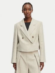 BOSS Marynarka Jojeka1 50560970 Beżowy jasny Oversize. Brązowe marynarki i żakiety Boss, bez wzorów, ze lnu. Za 1,999.00 zł.