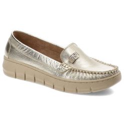 Złote Półbuty Armodo Modne Wsuwane Obuwie Damskie. Żółte półbuty wsuwane Armodo, z aplikacjami, ze skóry, eleganckie, bez obcasa, bez zapięcia. Za 359.00 zł.
