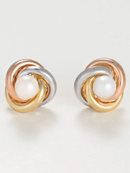 OR ÉCLAT Złote kolczyki-wkrętki "April" z perłami rozmiar: onesize. Żółte kolczyki OR ÉCLAT, z perłą, złote. Za 716.25 zł.