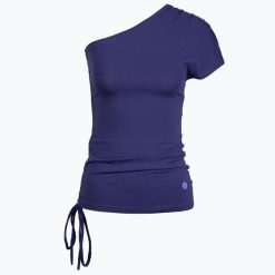 Koszulka do jogi Moonholi One Shoulder String na jedno ramię. Niebieskie bluzki MOONHOLI, s, bez wzorów, sportowe, bez kołnierzyka, bez ramiączek. Za 254.15 zł.