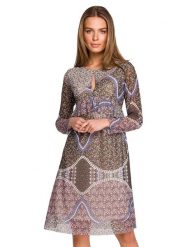 Stylove Sukienka ze wzorem rozmiar: XL. Sukienki Stylove, xl, bez wzorów, bez kołnierzyka, bez ramiączek, midi. Za 62.99 zł.