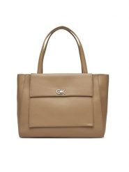 Calvin Klein Torebka Ck Medium Shopper K60K612811 Beżowy. Brązowe shopper Calvin Klein, bez wzorów, ze skóry, bez dodatków. Za 349.99 zł.