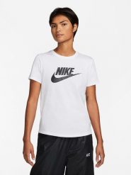 Nike Koszulka w kolorze białym rozmiar: L. Białe bluzki Nike, l, bez wzorów, z bawełny, bez kołnierzyka, bez ramiączek. Za 122.96 zł.