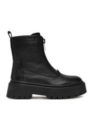 DeeZee Botki CEO-HY13123-35 Czarny. Czarne botki DeeZee, bez wzorów, z materiału, bez obcasa, na płaskiej podeszwie, bez zapięcia. Za 199.99 zł.