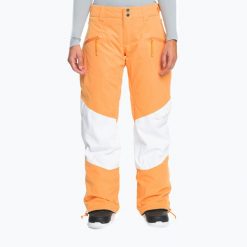 Spodnie snowboardowe damskie ROXY Chloe Kim Woodrose. Brązowe spodnie narciarskie Roxy, bez wzorów, narciarskie. Za 579.99 zł.