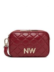 Nine West Torebka CEO-Greenwich-Glam-LX7669 Bordowy. Czerwone listonoszki Nine West, bez wzorów, z materiału, bez dodatków. Za 279.99 zł.