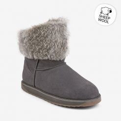 Kalosze zimowe damskie Coqui. Szare kalosze Coqui, bez wzorów. Za 277.99 zł.