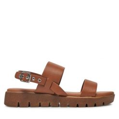 Sandały Call It Spring. Brązowe sandały Call it Spring, bez wzorów, bez obcasa, na płaskiej podeszwie, bez zapięcia. Za 179.99 zł.