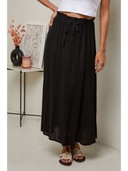 Le Monde du Lin Lniana spódnica w kolorze czarnym rozmiar: 38/40. Czarne spódnice Le Monde du Lin, bez wzorów, ze lnu, klasyczne, maxi, rozkloszowane. Za 168.45 zł.