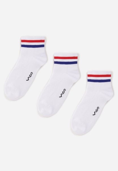 Białe 3-pack Skarpety za Kostkę z Bawełną Anlo. Białe skarpety Born2be, bez wzorów, z bawełny. Za 29.99 zł.